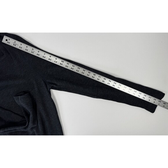 James Perse Top Womens 4 Large Charcoal Gray Lightweight Knit Elevated Basic - Picture 10 of 13